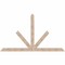 Ekena Millwork Saratoga Smooth Timber Gable Bracket, Douglas Fir, 108"W x 63"H x 3 1/2"D x 5 1/2"F, 14/12 Pitch GBW108X63X0406SAR00SDF - alternate 1